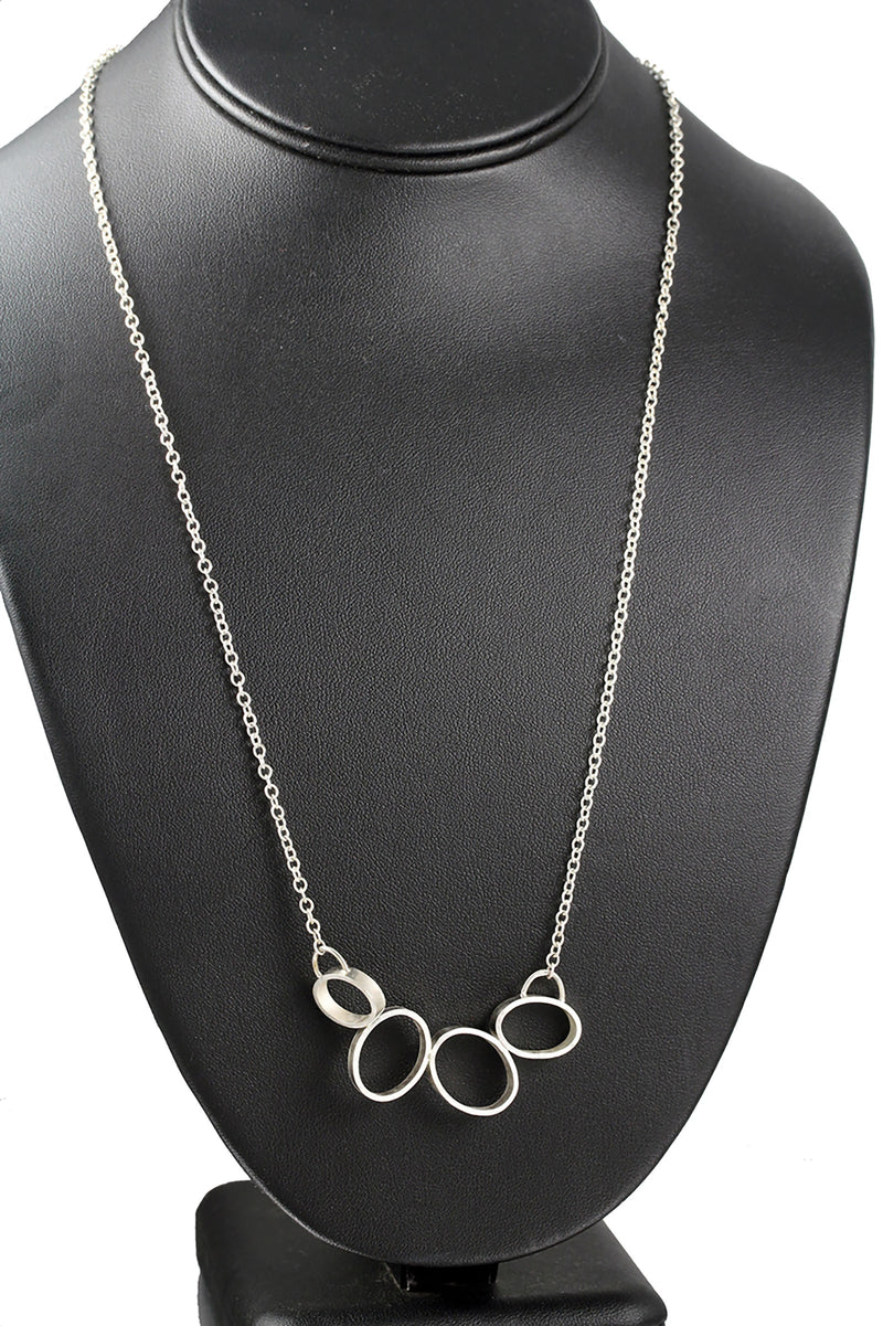 Minimalist Oval Geometric Necklace –  with Magnet Closure