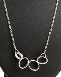 Minimalist Oval Geometric Necklace –  with Magnet Closure