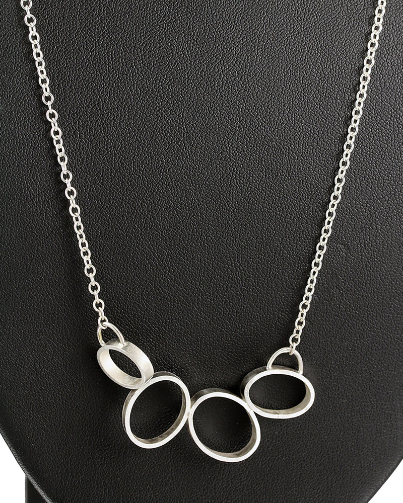 Minimalist Oval Geometric Necklace –  with Magnet Closure
