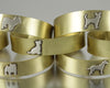 Adjustable Brass Dog Breed Silhouette Cuff Bracelet – Stylish Dog Owner Jewelry: Cuff closeup