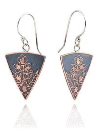 Botanical Wildflower Triangle Dangles