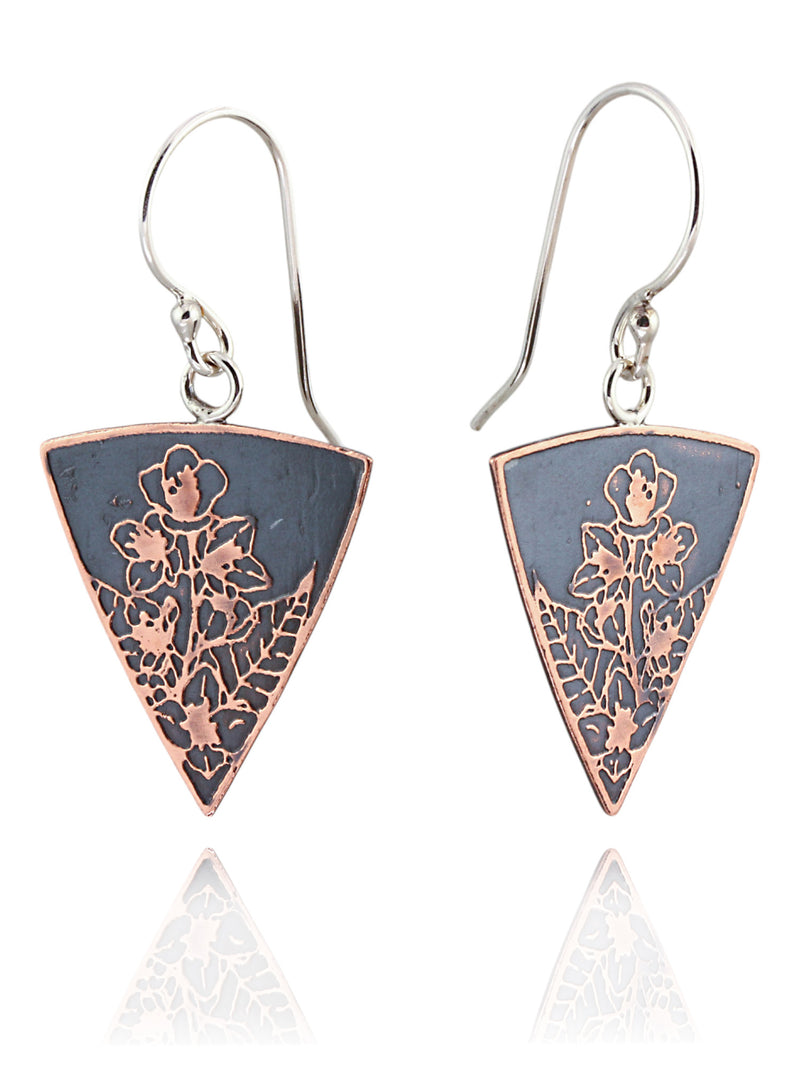 Botanical Wildflower Triangle Dangles