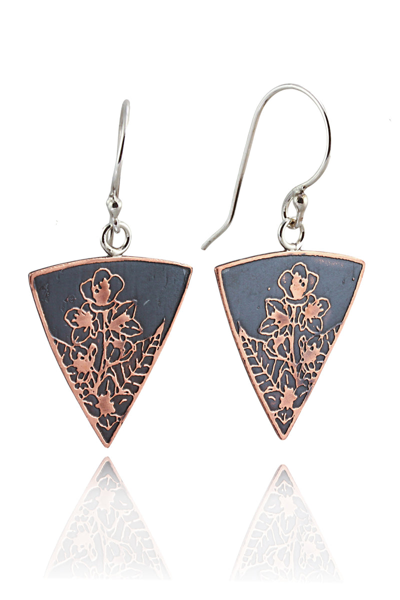 Botanical Wildflower Triangle Dangles