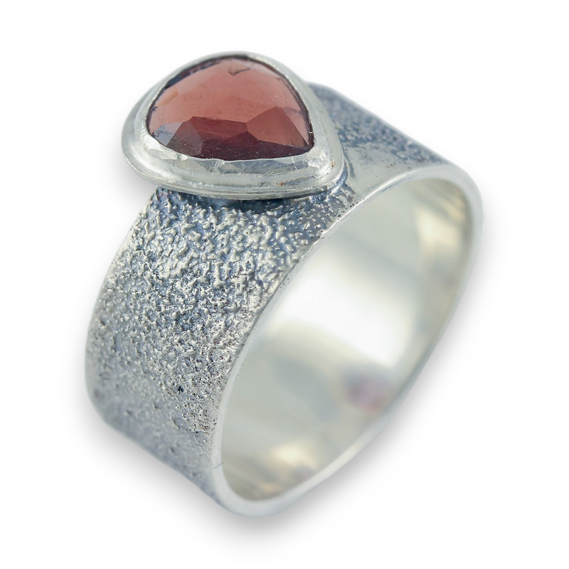 Trillion Rosecut Garnet Ring: Size 8 - Second Sale
