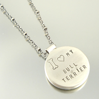 I Love My Bull Terrier Necklace Creative Dexterity