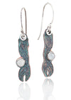 Patina: Turquoise Mermaid with Mini Aquamarine Bubble Dangles
