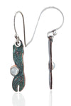 Patina: Turquoise Mermaid with Mini Aquamarine Bubble Dangles