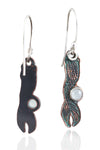 Patina: Turquoise Mermaid with Mini Aquamarine Bubble Dangles