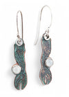 Patina: Turquoise Mermaid with Mini Aquamarine Bubble Dangles