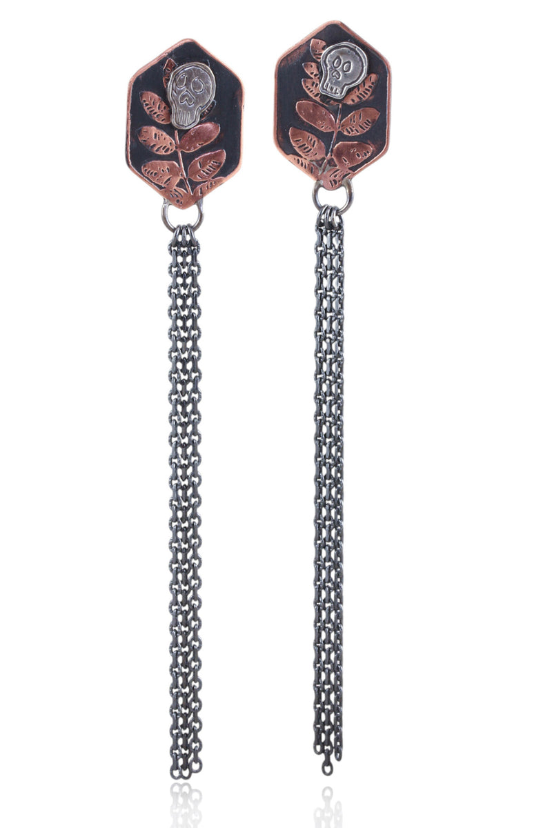 Botanical Kindred Skull Fringe Studs