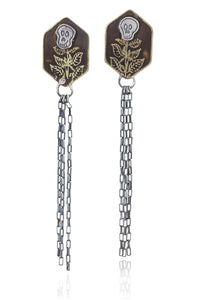 Botanical Kindred Skull Fringe Studs