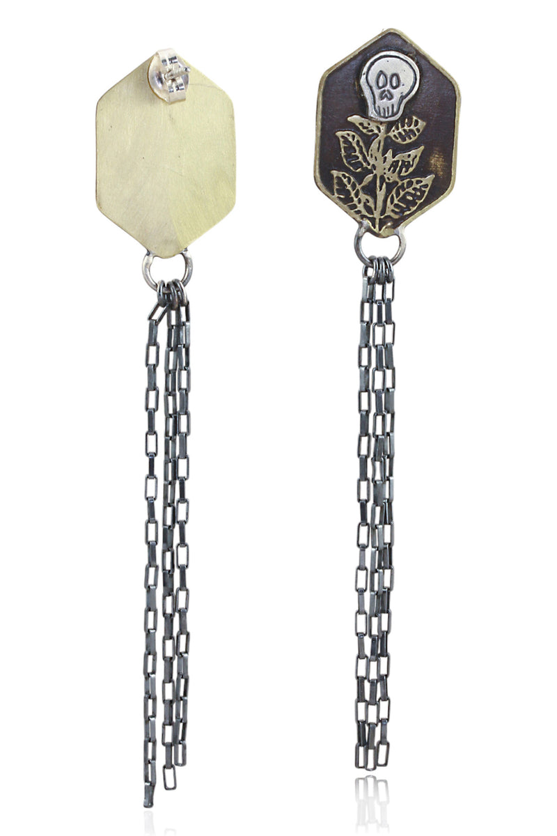 Botanical Kindred Skull Fringe Studs