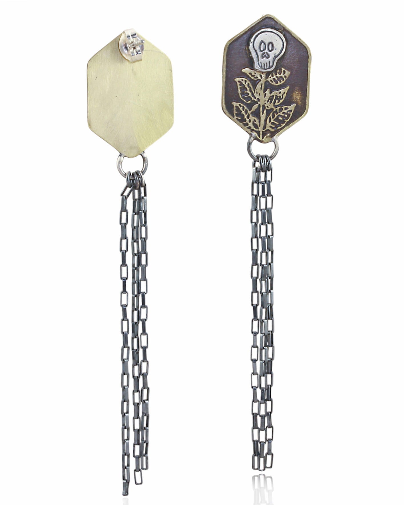 Botanical Kindred Skull Fringe Studs
