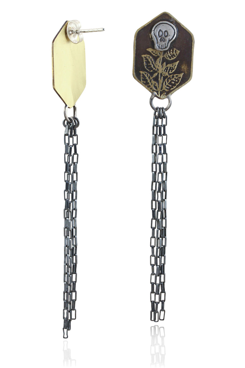 Botanical Kindred Skull Fringe Studs