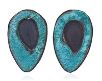 Patina: Copper Teal Teardrop Studs