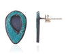 Patina: Copper Teal Teardrop Studs