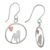 Pug Dangle Earrings with Heart ♥ Creative Dexterity