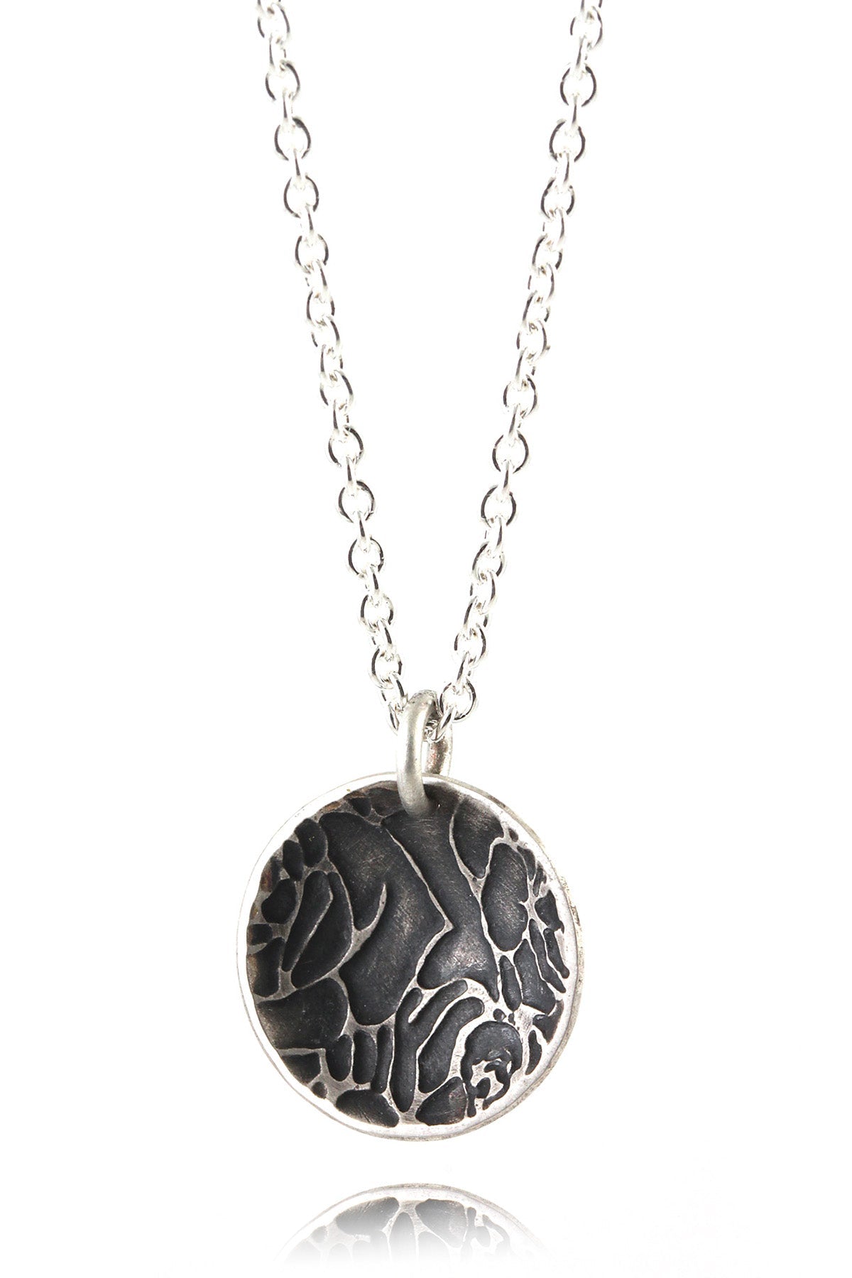 Rose Etched Disc Pendant Creative Dexterity