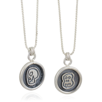 Memento Mori Skull Pendants Circle Framed