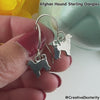 Video of Afghan Hound Sterling Silver Earrings for scale.