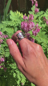 Pink CZ Spinner Ring: Size 7.25