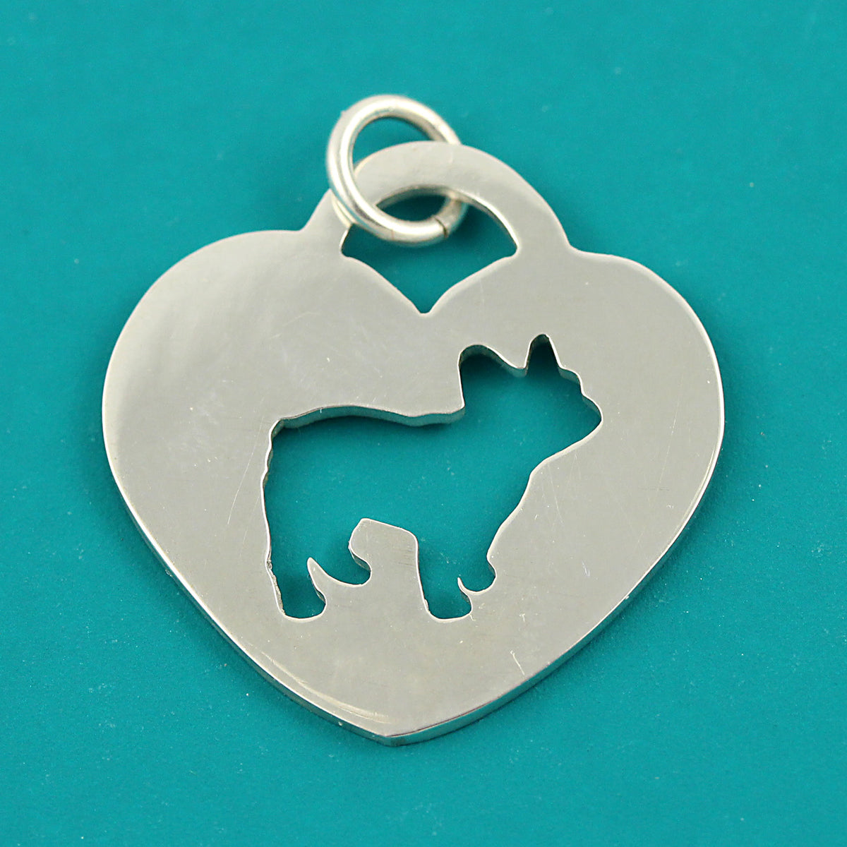 French Bulldog Heart Charm or Pendant Creative Dexterity