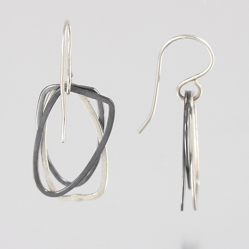 Two-Toned Forged Arch Shape Dangles Creative Dexterity