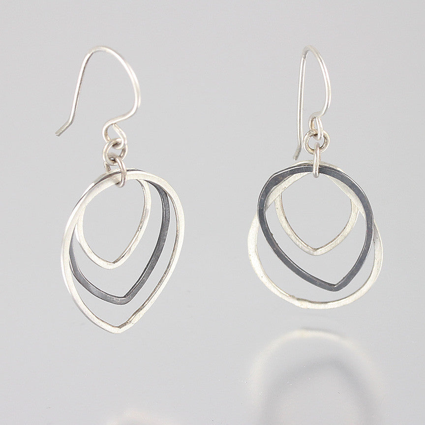 Two-Toned Teardrop Shape Sterling Dangles Forged – Creative Dexterity