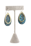 Patina: Lucious Blue and Brass TeardropDangles
