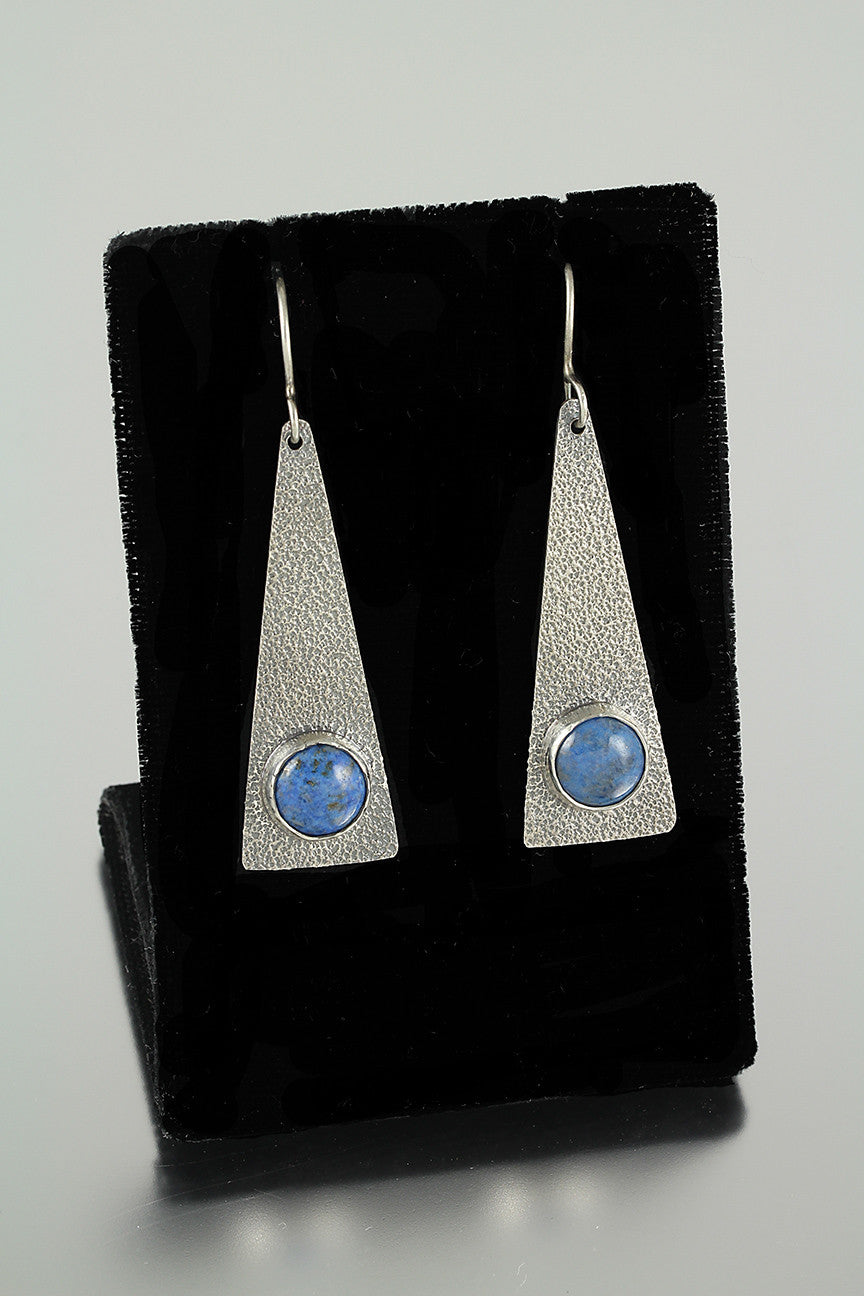 Lapis Triangle Dangles