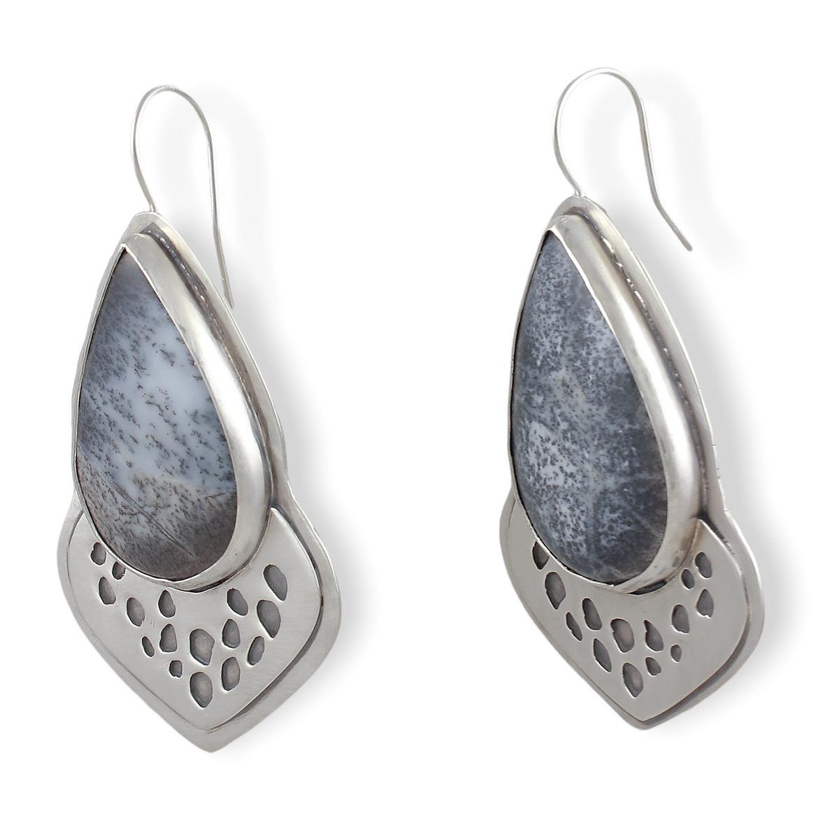 Teardrop Dendritic Floral Inspired Dangles Creative Dexterity