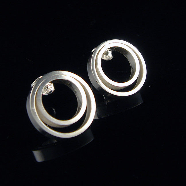 Double Circle Ear Studs Creative Dexterity