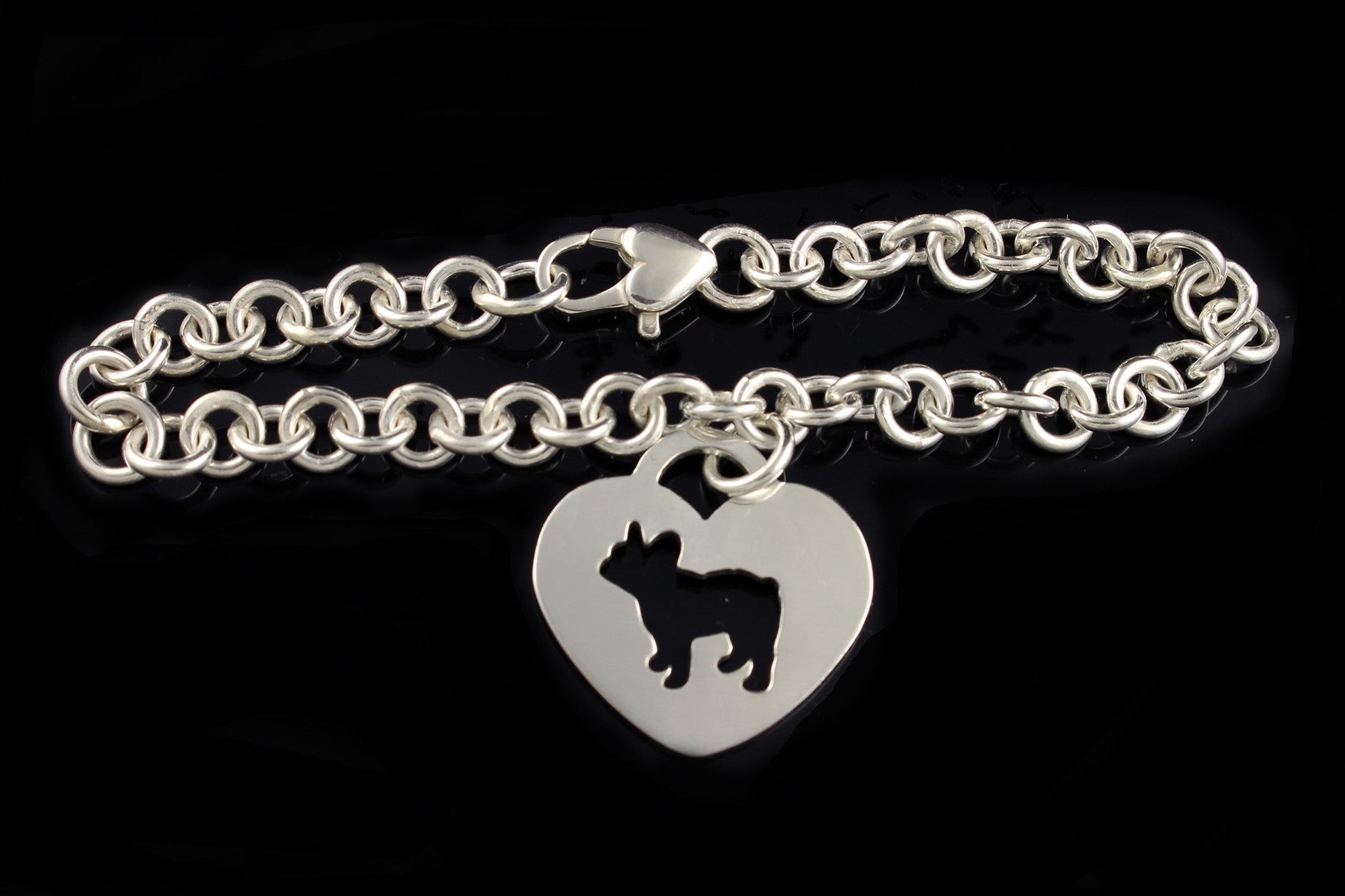 French Bulldog Linked Charm Bracelet