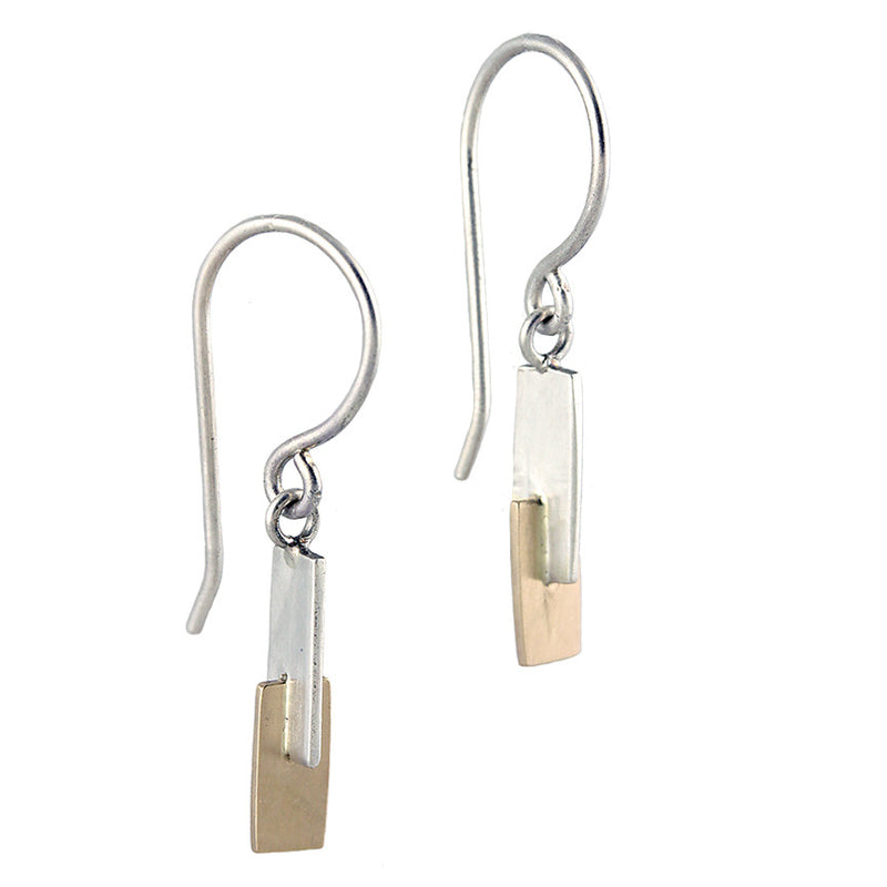 Slice - Silver with 14k Gold Accent Dangles