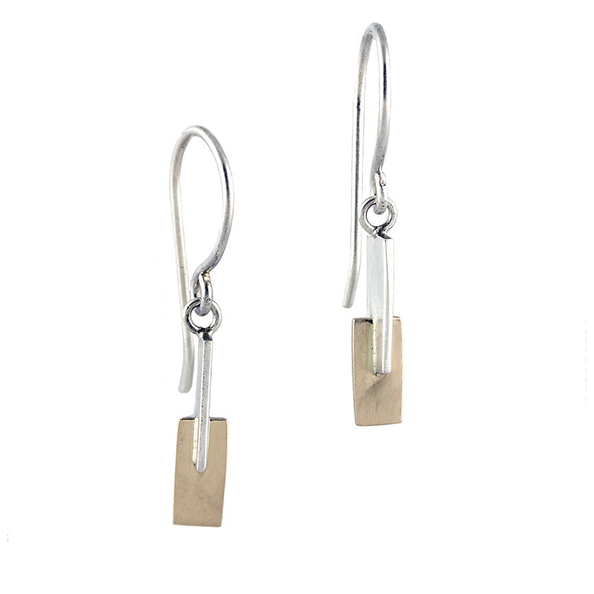 Slice - Silver with 14k Gold Accent Dangles Creative Dexterity