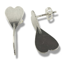 Two-Tone 3D Heart Studs
