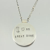 I Love My Great Dane Necklace