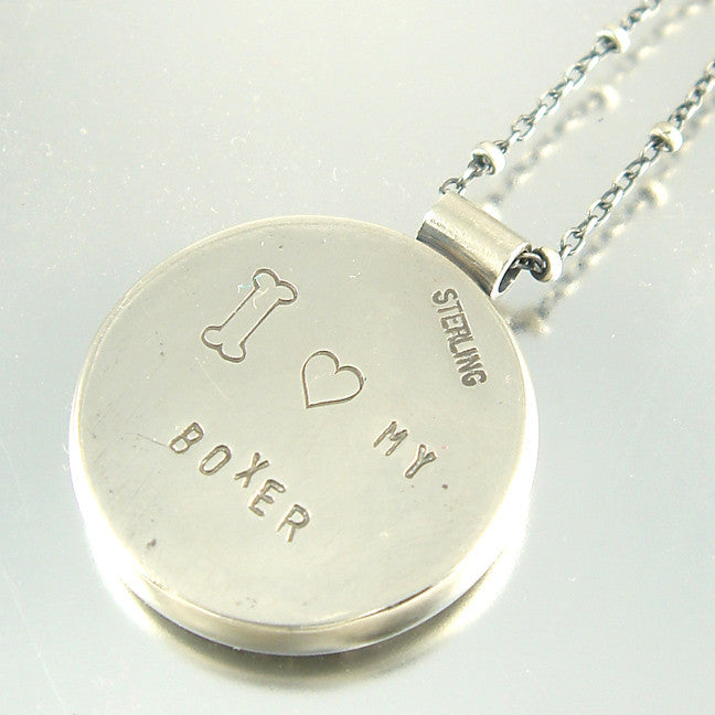 I Love My Boxer Necklace Creative Dexterity