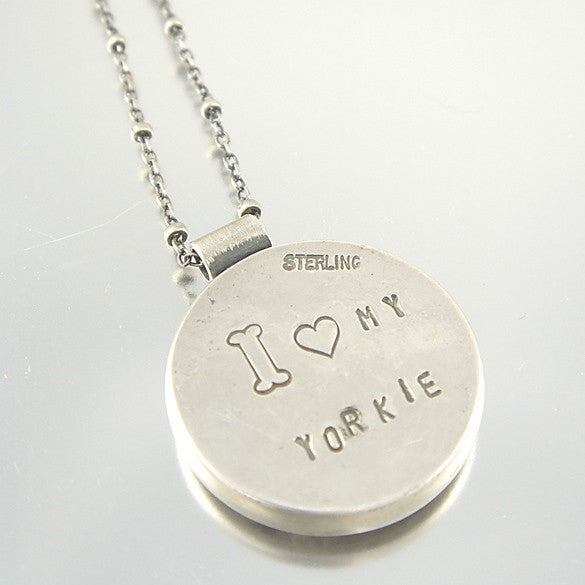 I Love My Yorkie Terrier Necklace