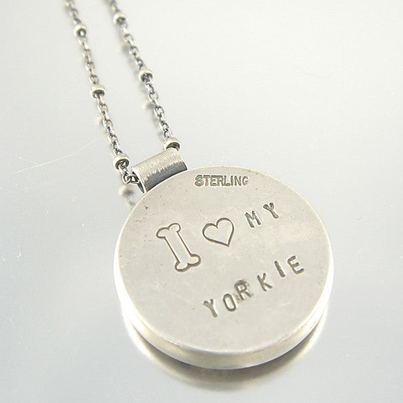 I Love My Yorkie Terrier Necklace Creative Dexterity