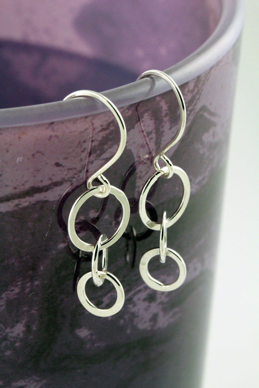 Sterling Circle Drop Dangle Creative Dexterity