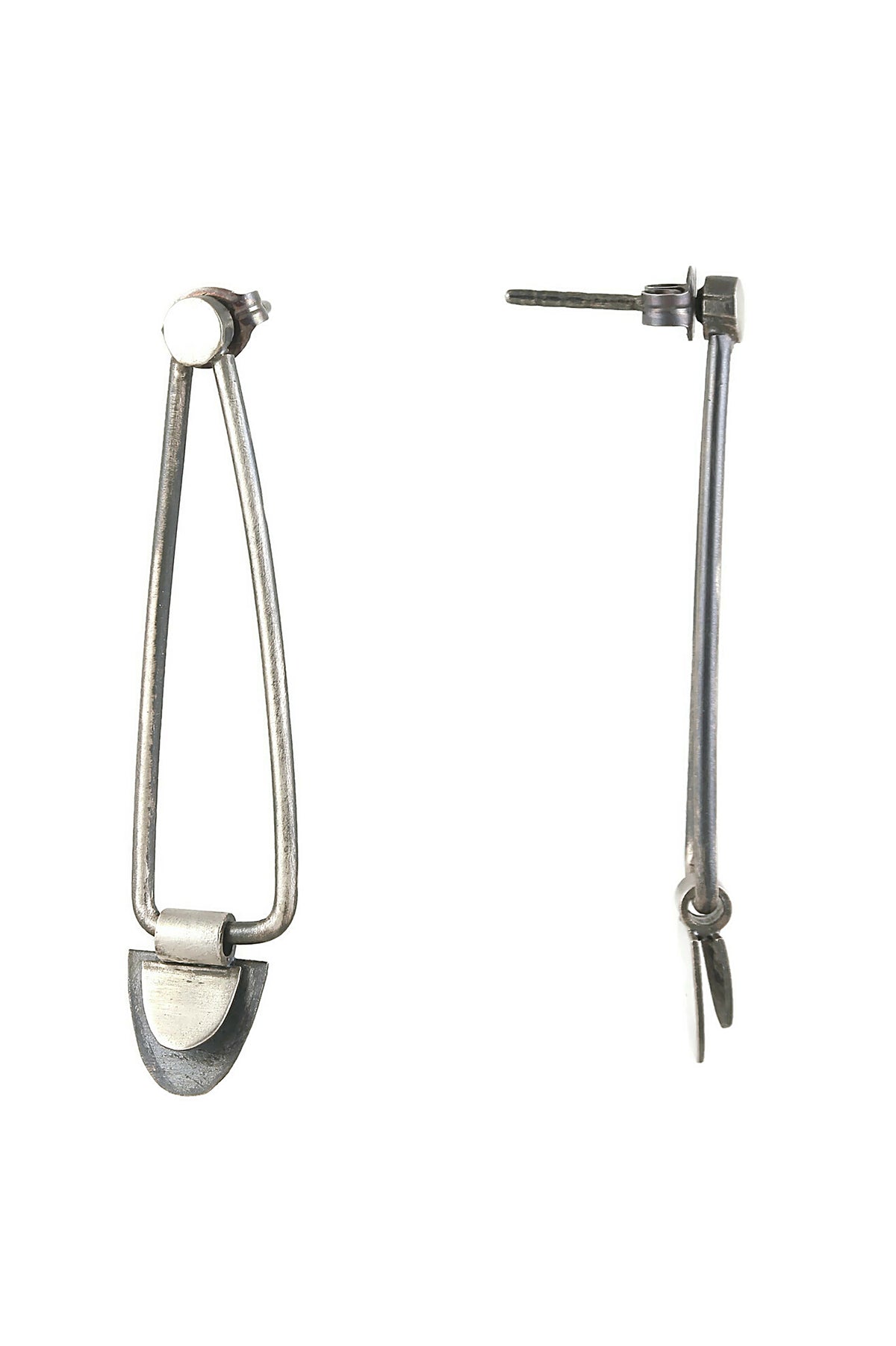 Modern Hover Drop Two-Toned Studs Creative Dexterity