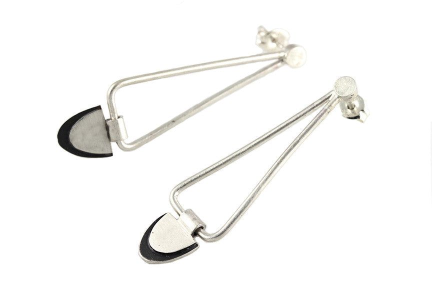 Modern Drop Two-Toned Studs Creative Dexterity