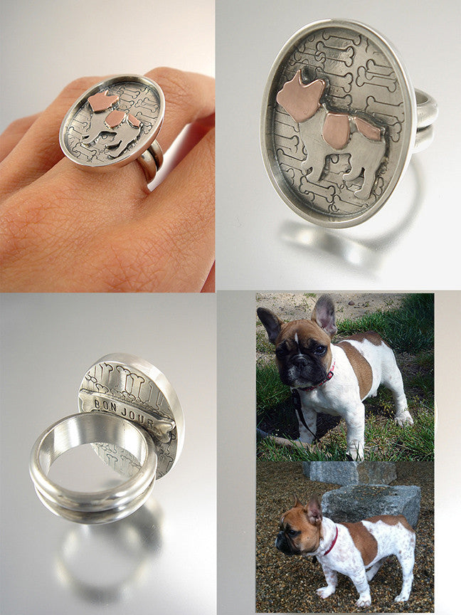 Custom Pet Portrait Oval Ring Creative Dexterity
