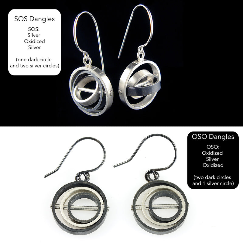 O.C.D. Circle Grayscale Earrings SOS