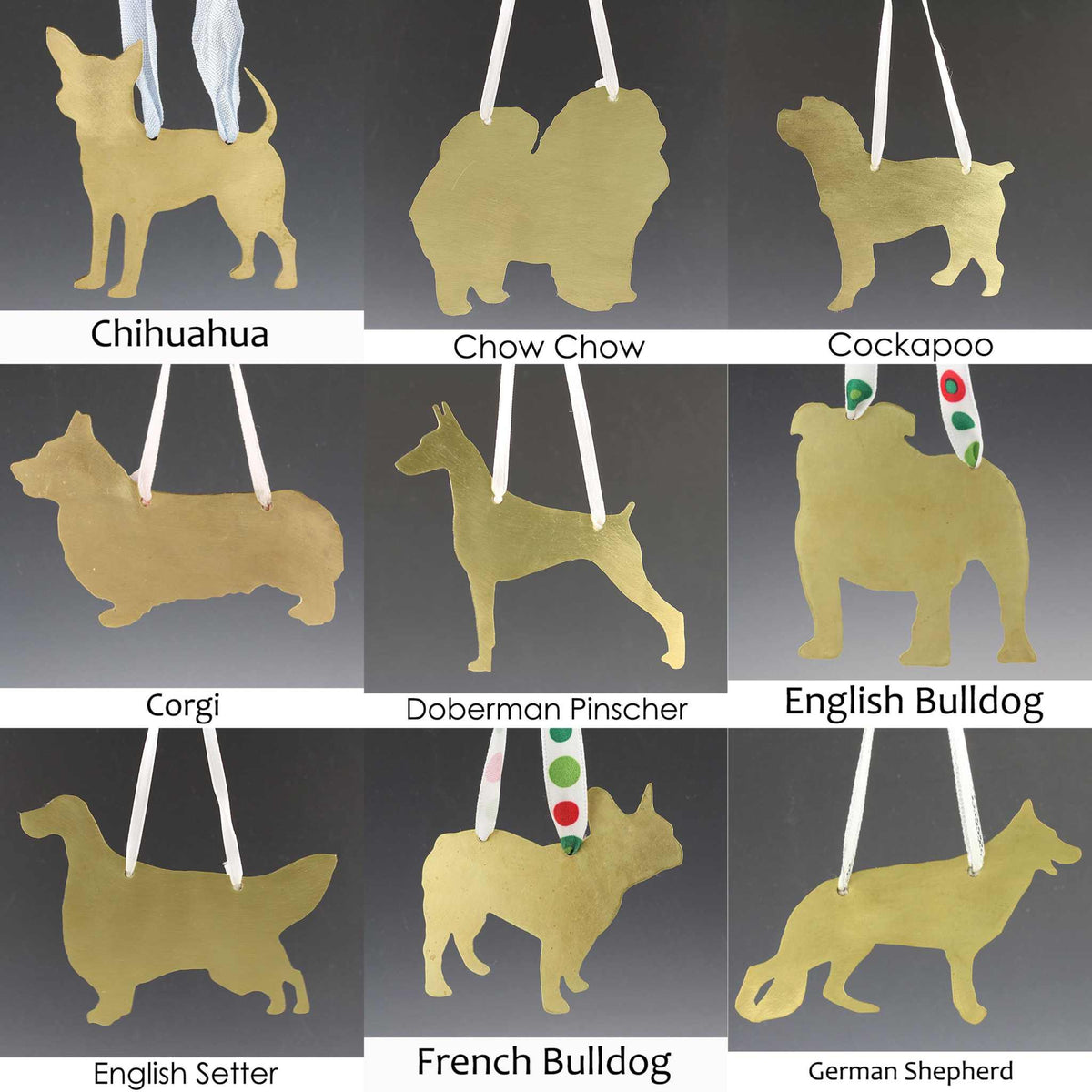 Custom Made to Order Dog Breed Silhouette Ornament Creative Dexterity