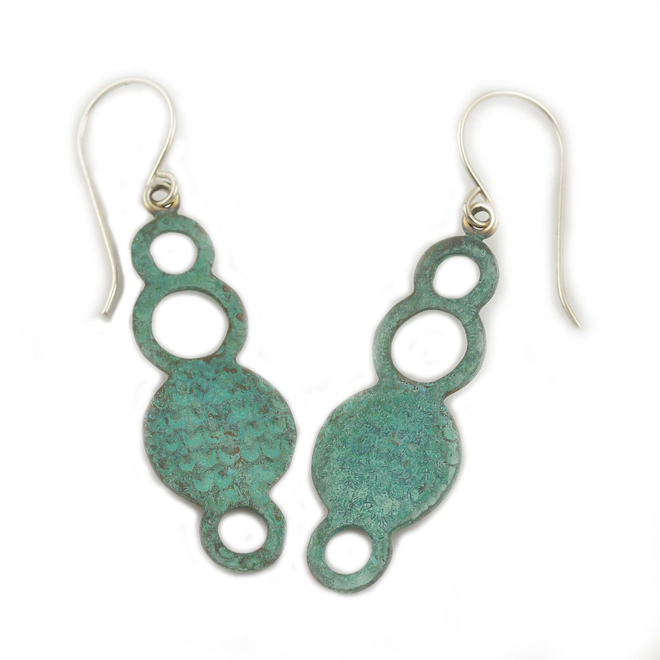 Patina: Turquoise Mermaid Bubble Textured Dangles