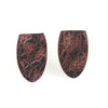 Copper Red Patina Shield Shaped Studs by Creative Dexterity - Front View