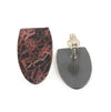 Copper Red Patina Shield Shaped Studs by Creative Dexterity: Front and Back