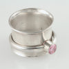 Pink CZ Spinner Ring: Size 7.25
